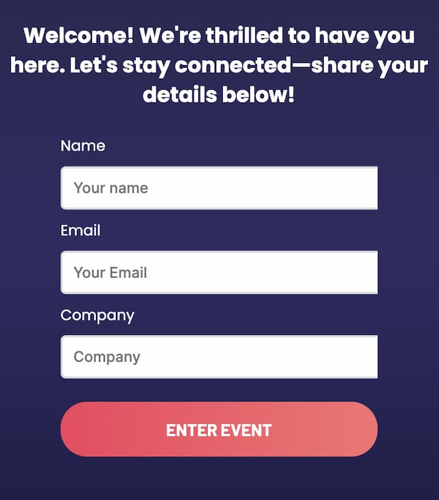 QR Code template for every event type